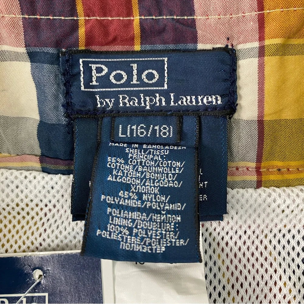 Polo Ralph Lauren Swim Shorts‎ Boys L 16/18 Plaid